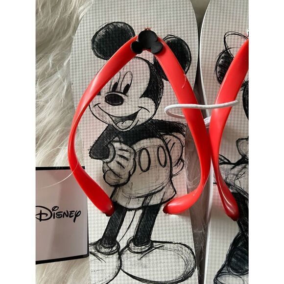 Disney Minnie & Mickey Mouse Flip Flops New - Picture 4 of 5